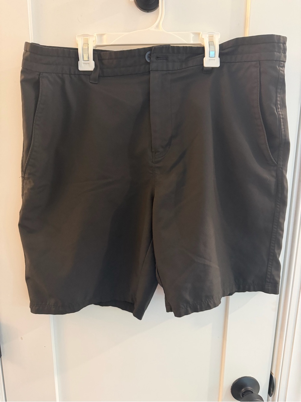 Outerknown Men's Black Flat-Front Chino Shorts